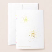 Dorée Carte d'anniversaire Rainbow Flower (Derrière avec enveloppe)