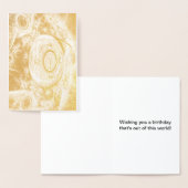 Dorée Carte d'anniversaire Steampunk Time Foil (Affichage)