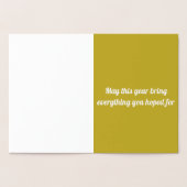 Dorée Carte d'anniversaire Trente ans et prospère (Intérieur)