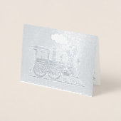 Dorée Carte d'art de ligne de train à vapeur (Devant)