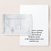 Dorée Carte de Bonnes Fêtes dans les bois (Affichage)