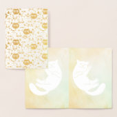 Dorée carte de chats coquins (Affichage)