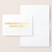 DORÉE CARTE DE CONGRATURATION DE COULEUR D'OR SIMPLE (Affichage)