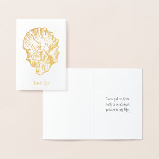 Dorée Carte de coquillage Gold Foil