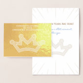 Dorée Carte de couronnement en feuille d'or (Affichage)