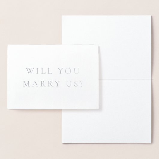 Dorée Carte de demande en mariage pour célébrant minimal (Affichage)