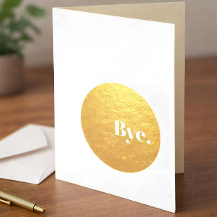 Dorée Carte de départ minimaliste à paillettes pour coll