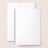 Dorée Carte de félicitations de mariage avec typographie (Derrière avec enveloppe)