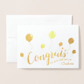 Dorée Carte de félicitations de niveau AS (Devant avec enveloppe)