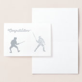 Dorée Carte de félicitations d'escrime (Affichage)