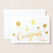 Dorée Carte de félicitations du CST (Devant avec enveloppe)