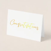Dorée Carte de félicitations en calligraphie avec feuill (Devant)