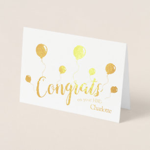Dorée Carte de félicitations HND