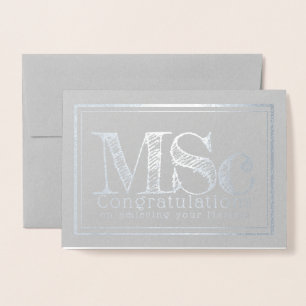 Dorée Carte de félicitations pour diplôme de Master de S