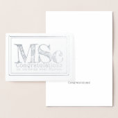 Dorée Carte de félicitations pour diplôme de Master de S (Affichage)