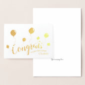 Dorée Carte de félicitations pour le test de conduite (Affichage)