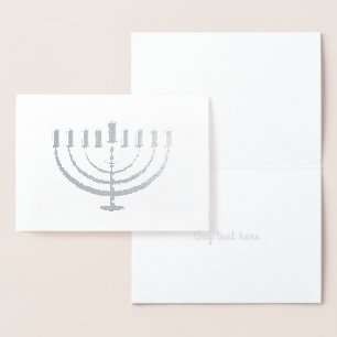 Dorée Carte de fête de Hanoucca personnalisée