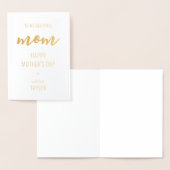 Dorée Carte de fête des mères moderne et élégante en feu (Affichage)