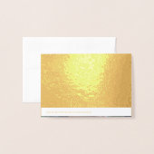 Dorée Carte de fête des mères simple et élégante en feui (Derrière avec enveloppe)