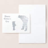 Dorée Carte de Fête des pères en silhouette Papa 'n' Kid (Affichage)