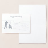 Dorée Carte de Fête des pères Pierres ignorées (Affichage)