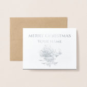 Dorée Carte de feuille blanche d'oie (Devant avec enveloppe)