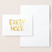 Dorée Carte de feuille d'aluminium vierge de trou de Ter (Affichage)