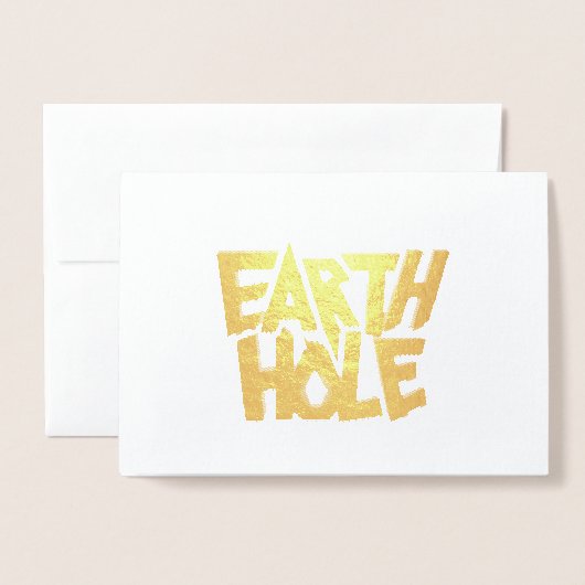 Dorée Carte de feuille d'aluminium vierge de trou de Ter (Devant avec enveloppe)