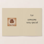 Dorée Carte de feuille d'anniversaire (Intérieur)