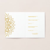 Dorée Carte de feuille de mandala des coeurs d'or (Intérieur)