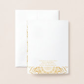 Dorée Carte de feuille de mandala des coeurs d'or (Derrière avec enveloppe)