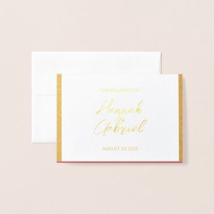 Dorée Carte de fidélité de réponse RSVP de mariage
