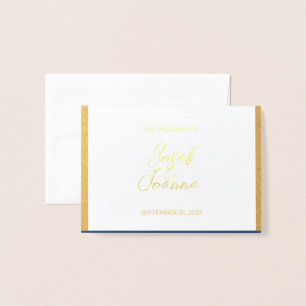 Dorée Carte de fidélité de réponse RSVP de mariage