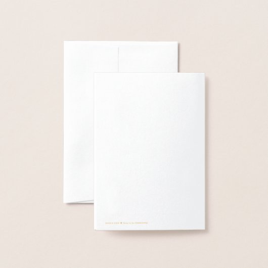 DORÉE CARTE DE FILE, BELLE IMAGE DE BOHO (Derrière avec enveloppe)