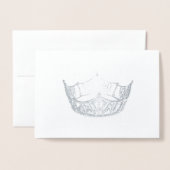 Dorée Carte de la Couronne en argent de style Miss Ameri (Devant avec enveloppe)