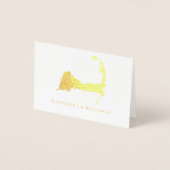 Dorée Carte de la morue de cap détaillée | Mariage (Devant)