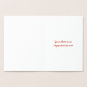 Dorée Carte de la Saint-Valentin en or à recharge (Intérieur)