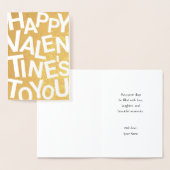 Dorée Carte de la Saint-Valentin Lettres Brouillées, Joy (Affichage)