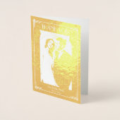 Dorée Carte de Mariage de Merci Art déco Real Gold Foil (Devant)