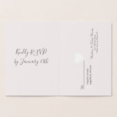 Dorée Carte de mariage et RSVP minimal or simple (Intérieur)