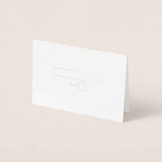 Dorée Carte de Mariage Véritable feuille d'argent (Devant)