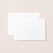 Dorée Carte de Mariage Véritable feuille d'argent (Devant avec enveloppe)