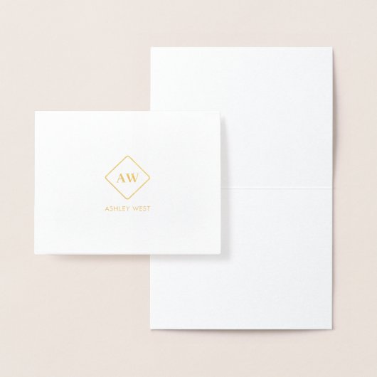 Dorée Carte de monogramme / logo d'entreprise / marquage (Affichage)