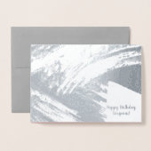 Dorée Carte de naissance à brosse abstraite moderne en f (Devant avec enveloppe)