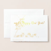 Dorée Carte de Noël (Derrière avec enveloppe)