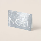 Dorée Carte de Noël Argent personnalisable Photo (Devant)