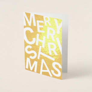 Dorée Carte de Noël aux lettres brouillées, Joyeux Noël
