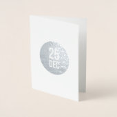 Dorée Carte de Noël circulaire minimale | Silver Foil 25 (Devant)