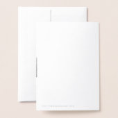 Dorée Carte de Noël circulaire minimale | Silver Foil 25 (Derrière avec enveloppe)