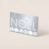 Dorée Carte de Noël contemporain personnalisable (Devant)